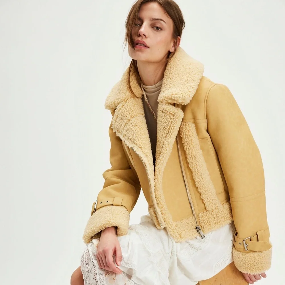 NWT APPARIS FREE PEOPLE JAY SUPPLE SANS LEATHER BONDED COAT - Picture 7 of 7